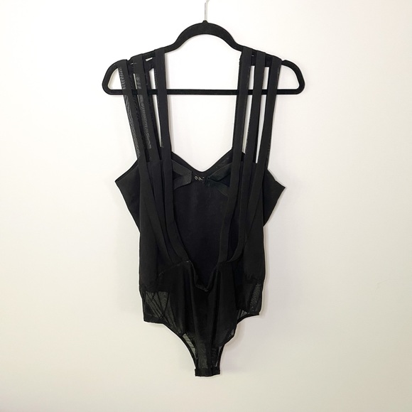 Urban Outfitters Double in Brass Chiffon Strappy Bodysuit Size Large - Picture 7 of 10